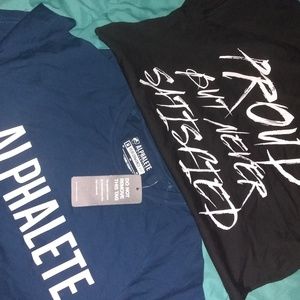 2 men's alphalete shirts